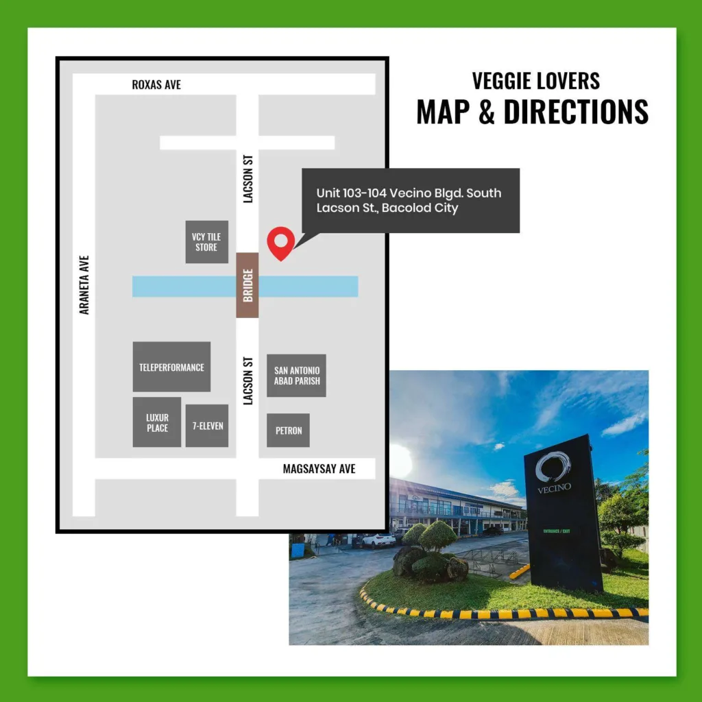 simple map directions Veggie Lovers Cafe Bacolod